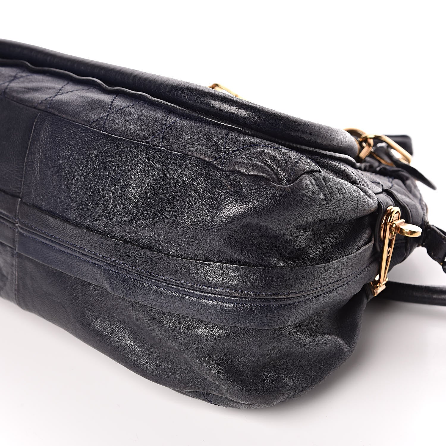 Chloe Sheepskin Stitched Medium Paraty Navy 11 of 14