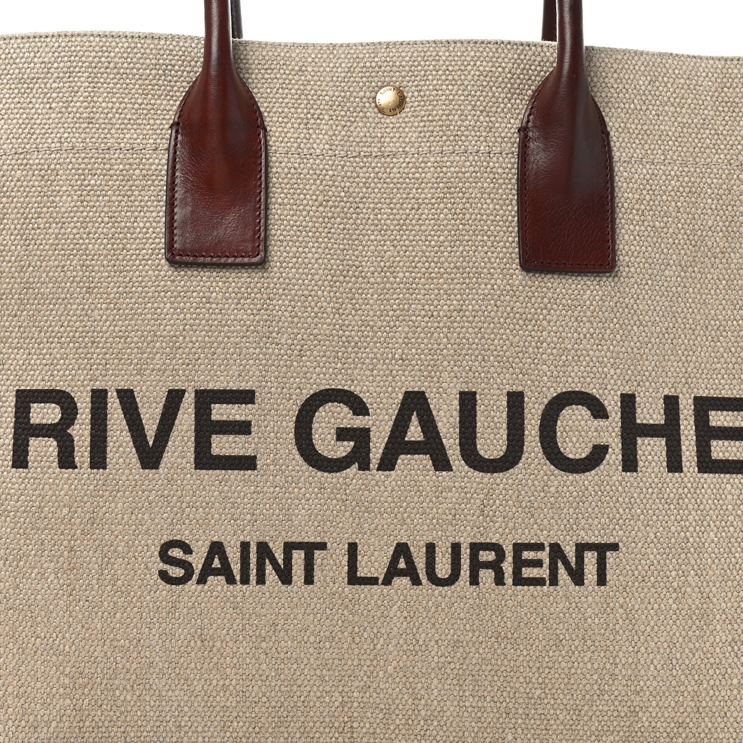 Saint Laurent Linen Calfskin Rive Gauche Tote Natural 8 of 10
