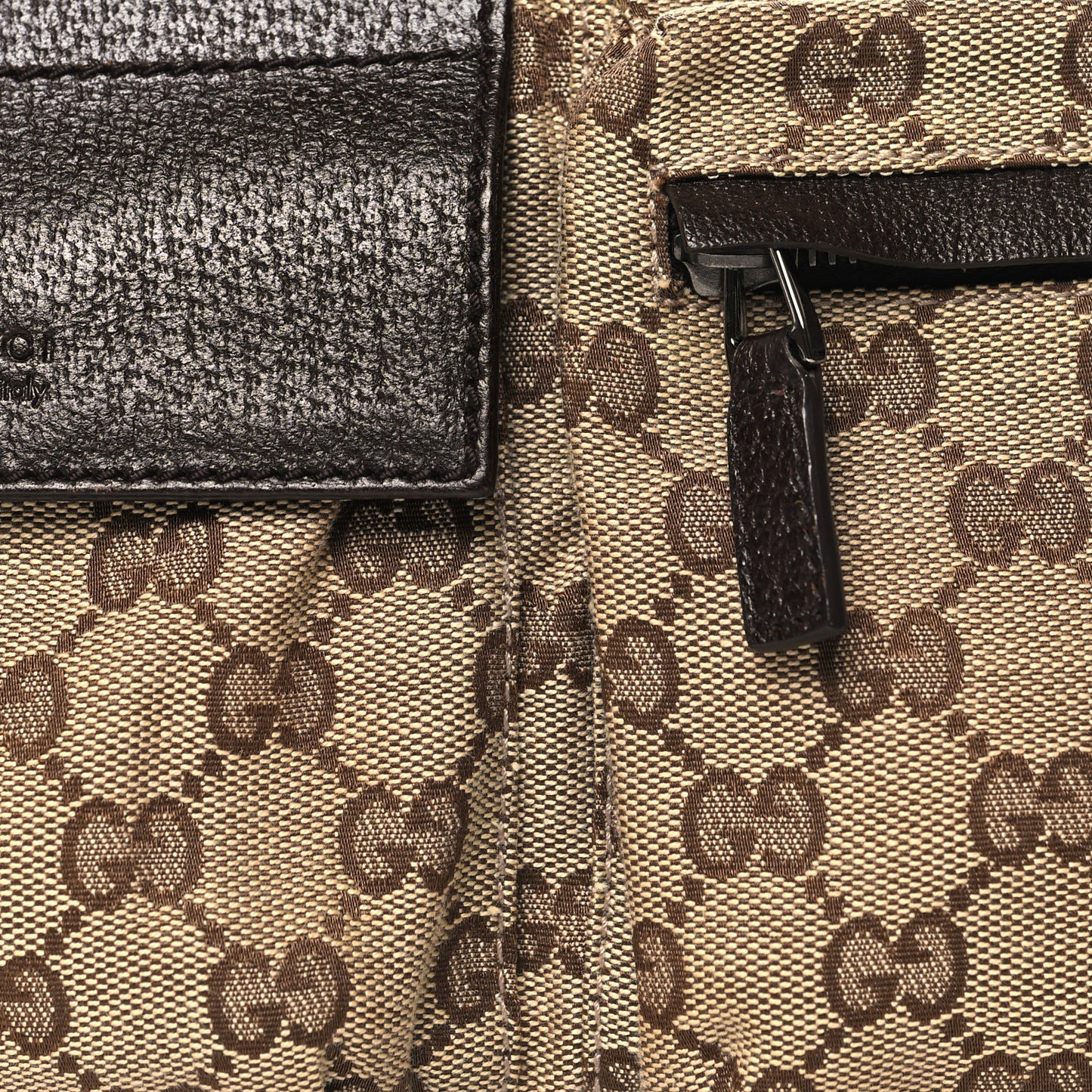 Monogram Web Belt Bag Dark Brown
