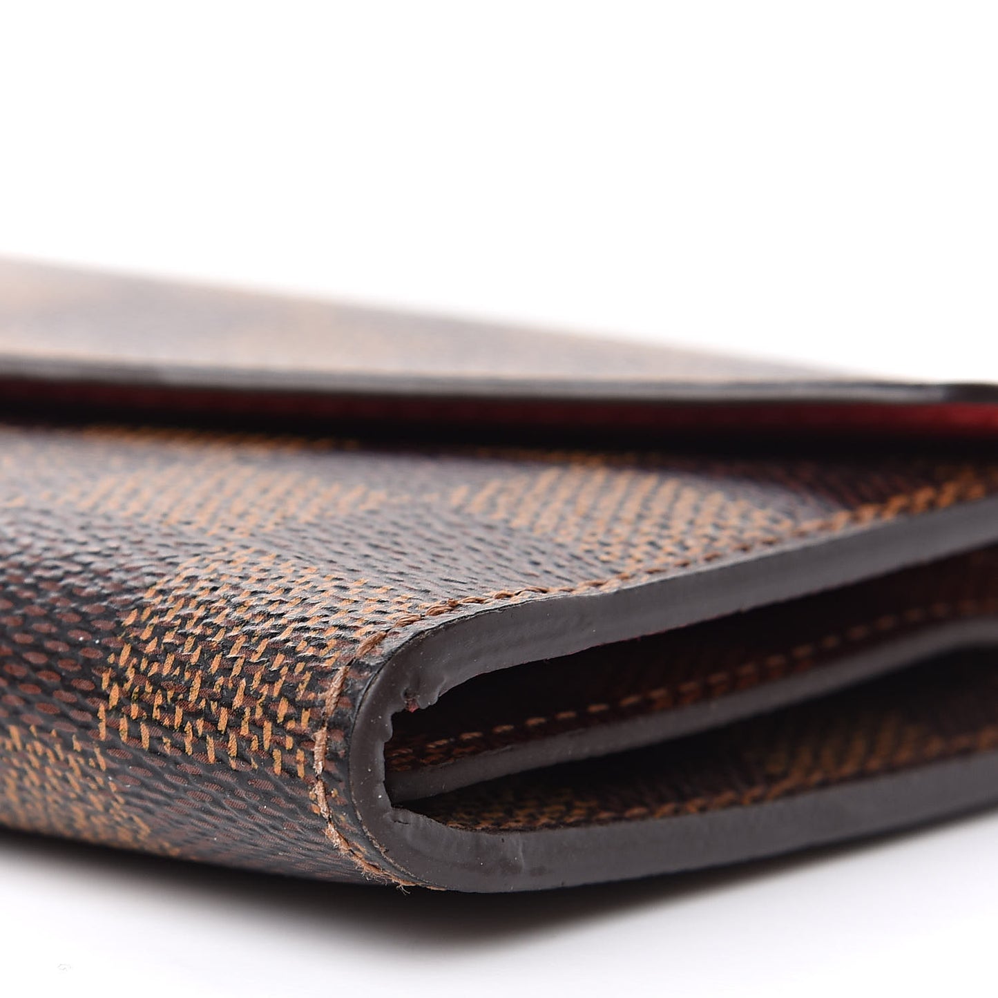 Damier Ebene Josephine Wallet Red