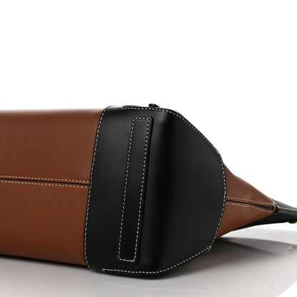 Burberry Calfskin Medium Society Top Handle Bag Black Brown 7 of 7