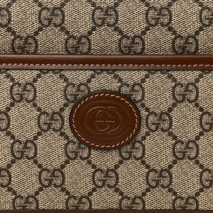 Gucci GG Supreme Monogram Azalea Calfskin Mini Retro Interlocking G Shoulder Bag Beige Ebony Brown Sugar 8 of 11