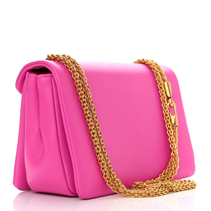 Valentino Garavani Nappa One Stud Chain Clutch Pink PP 3 of 10