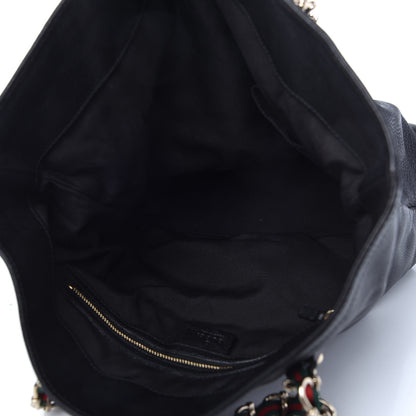 Gucci Goatskin Capri Chain Tote Black 5 of 10