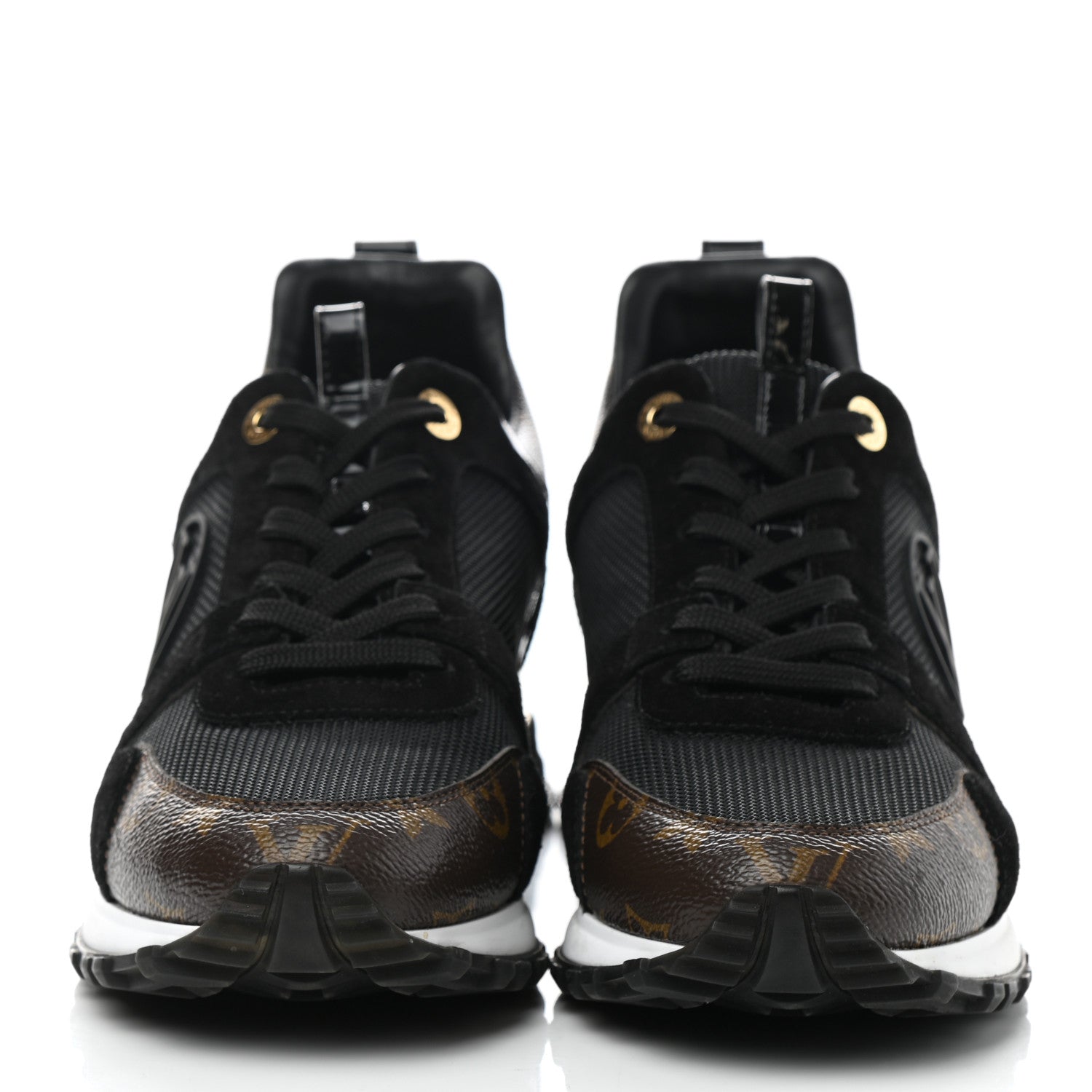 Louis Vuitton Suede Monogram Run Away Sneakers 40 Black 2 of 9