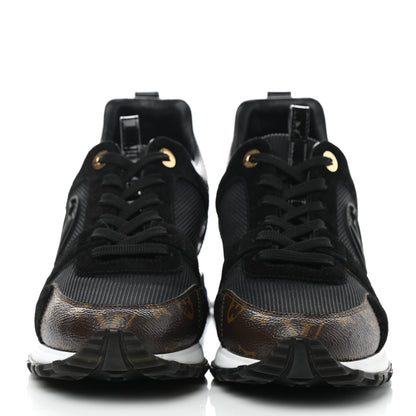 Louis Vuitton Suede Monogram Run Away Sneakers 40 Black 2 of 9