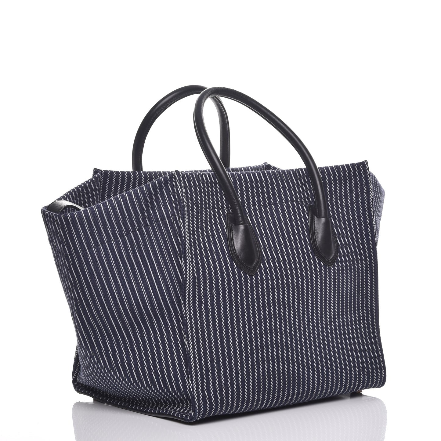 Cotton Canvas Striped Medium Phantom Luggage Navy White