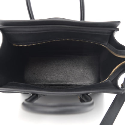 Celine Smooth Calfskin Nano Luggage Black 4 of 13