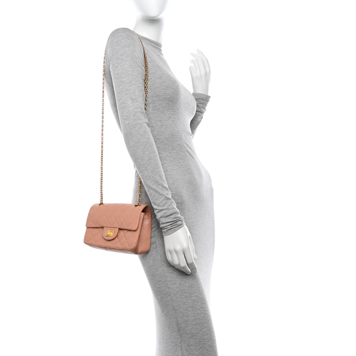 Chanel Aged Calfskin Quilted 2.55 Reissue Mini Flap Beige 2 of 11