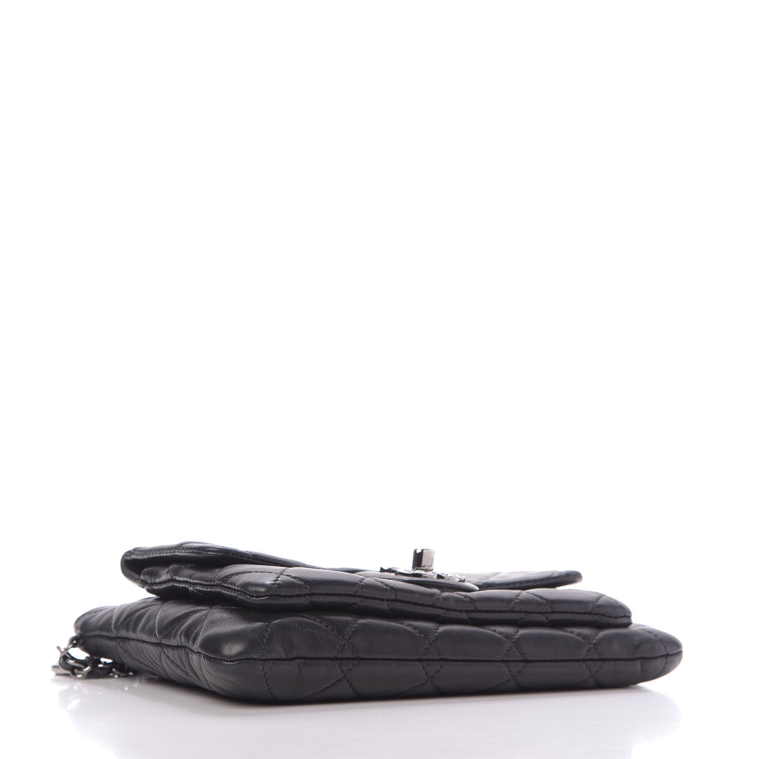 Chanel Lambskin Quilted Mineral Nights Flap Wristlet Black 4 of 9