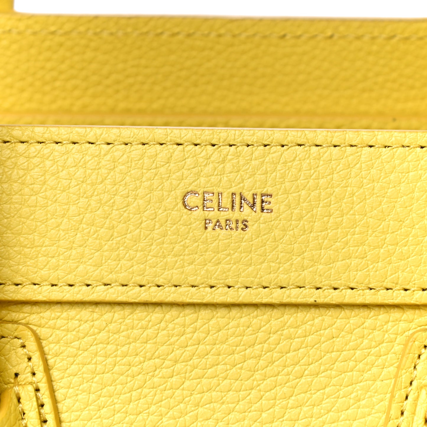 Drummed Calfskin Nano Luggage Citron