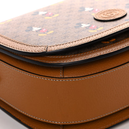 Gucci X DISNEY Mini Vintage GG Supreme Monogram Mickey Mouse Small Flap Messenger Bag Beige Vintage Sun Oil 11 of 15