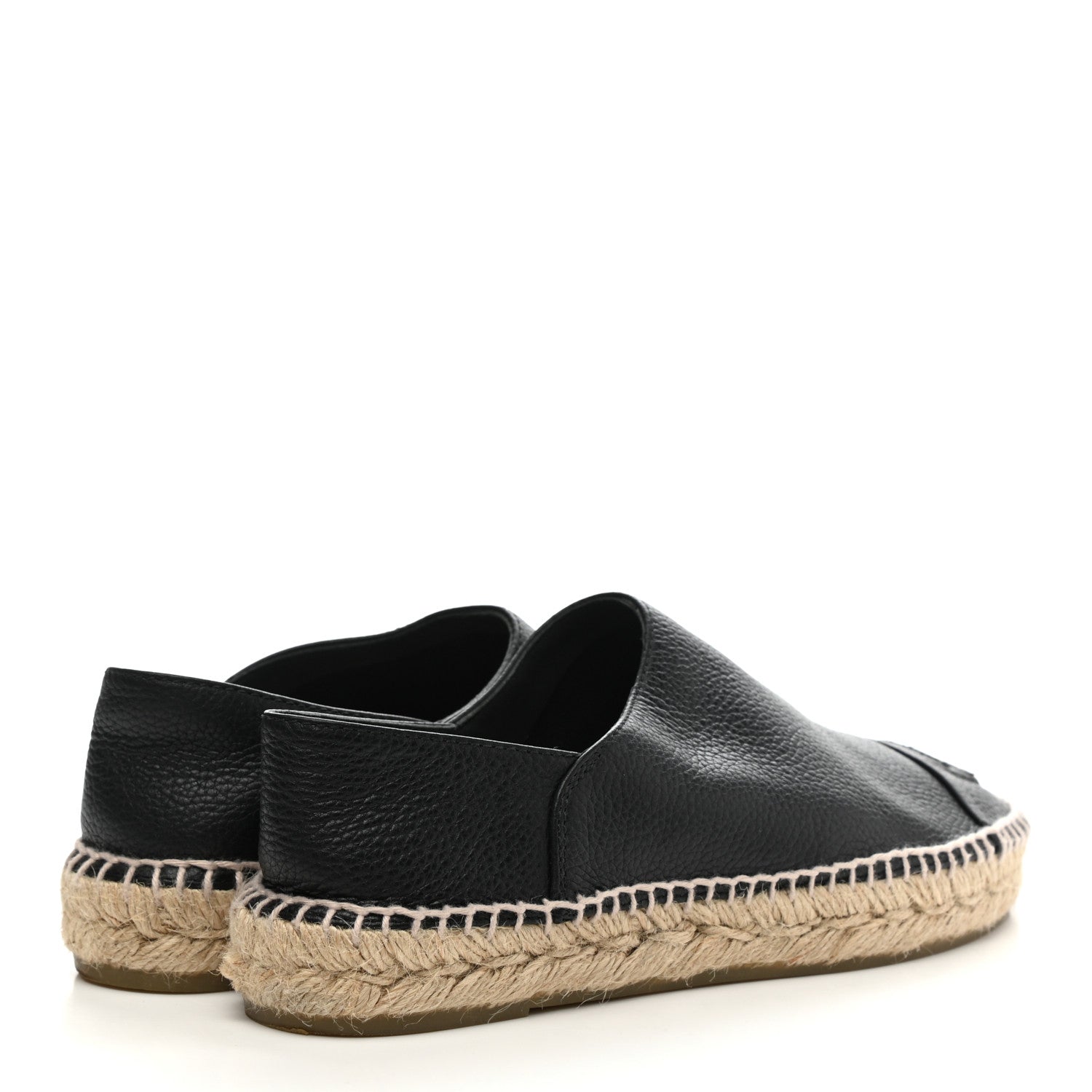 Chanel Grained Calfskin CC Espadrilles 36 Black 4 of 8