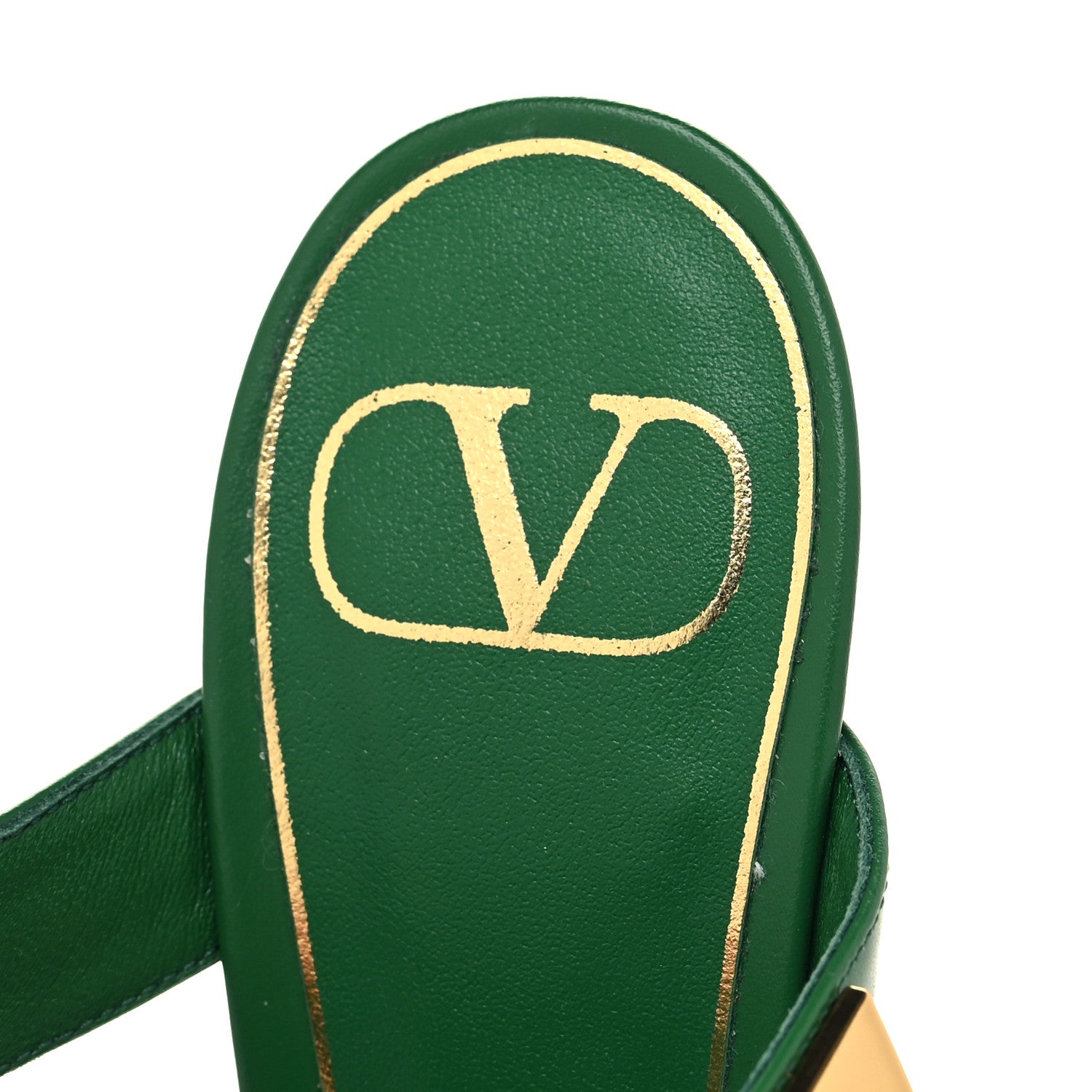 Valentino Garavani Calfskin Roman Stud Ankle Strap 100mm Pumps 37 Brilliant Green 8 of 9
