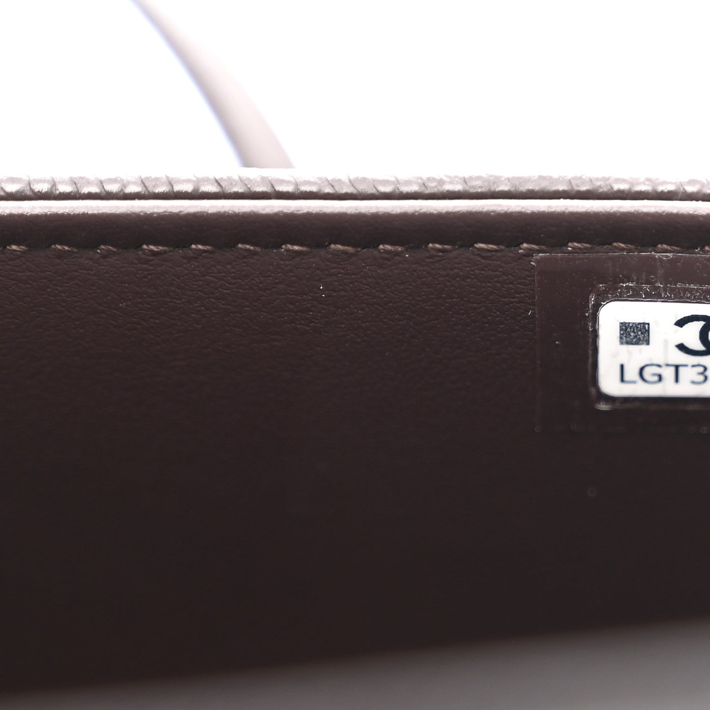 Shiny Caviar Mini Preppy Coco Shoulder Bag Dark Brown