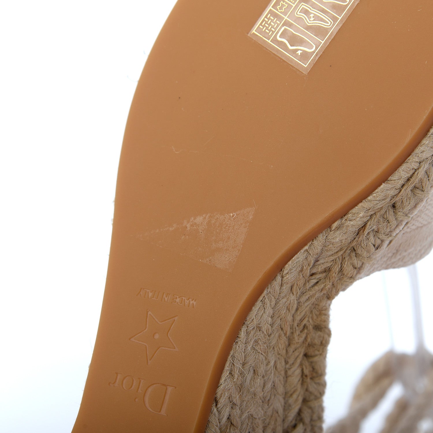 Christian Dior Canvas Embroidered Granville Ankle Tie Espadrille Wedges 36 Cream 14 of 24