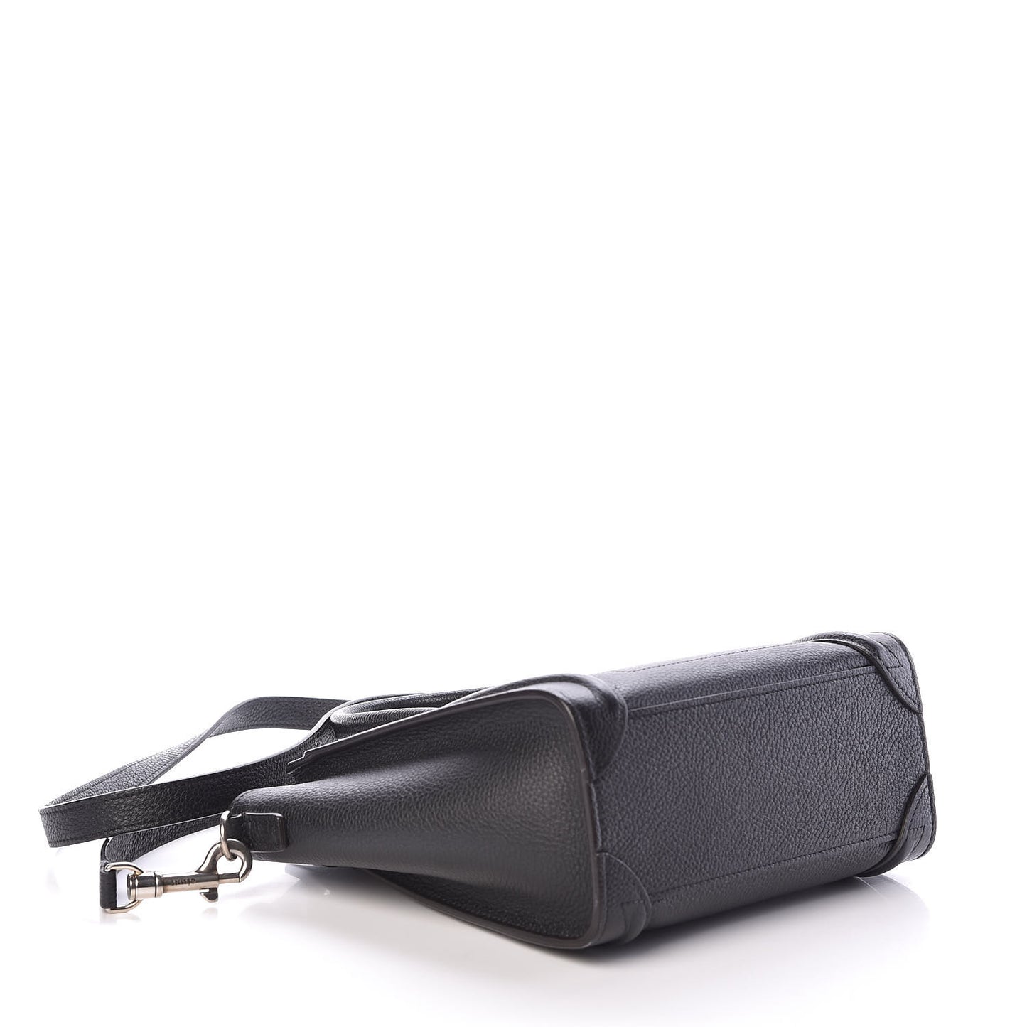 Drummed Calfskin Nano Luggage Black