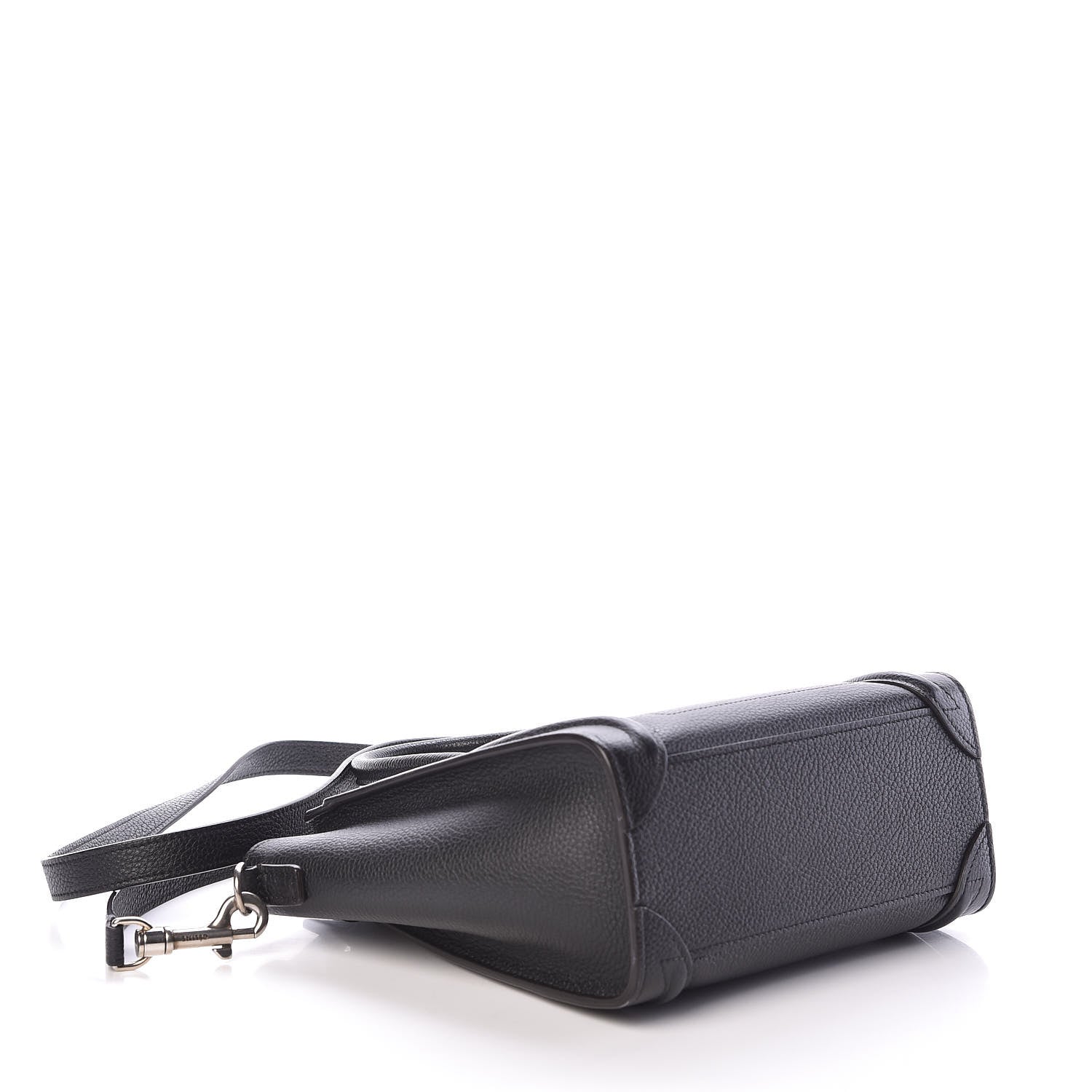 Celine Drummed Calfskin Nano Luggage Black 4 of 9