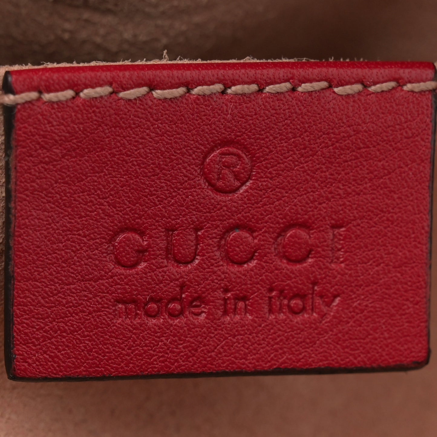 Calfskin Matelasse Mini GG Marmont Chain Shoulder Bag Hibiscus Red