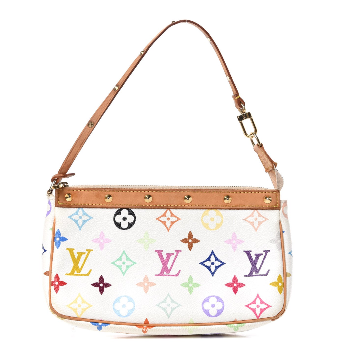 Monogram Multicolor Pochette Accessories White
