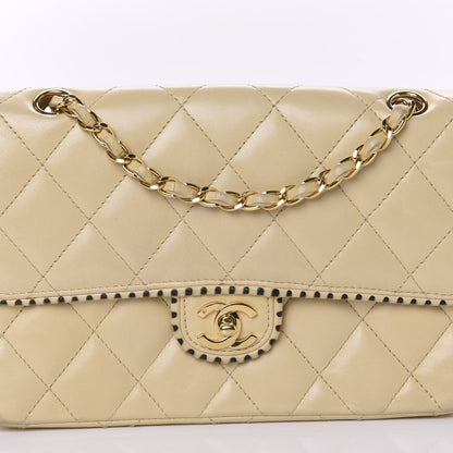Chanel Lambskin Quilted Small Single Flap Beige 15 of 16
