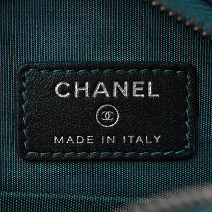Chanel Iridescent Caviar Quilted Round Filigree Crossbody Dark Turquoise 6 of 11
