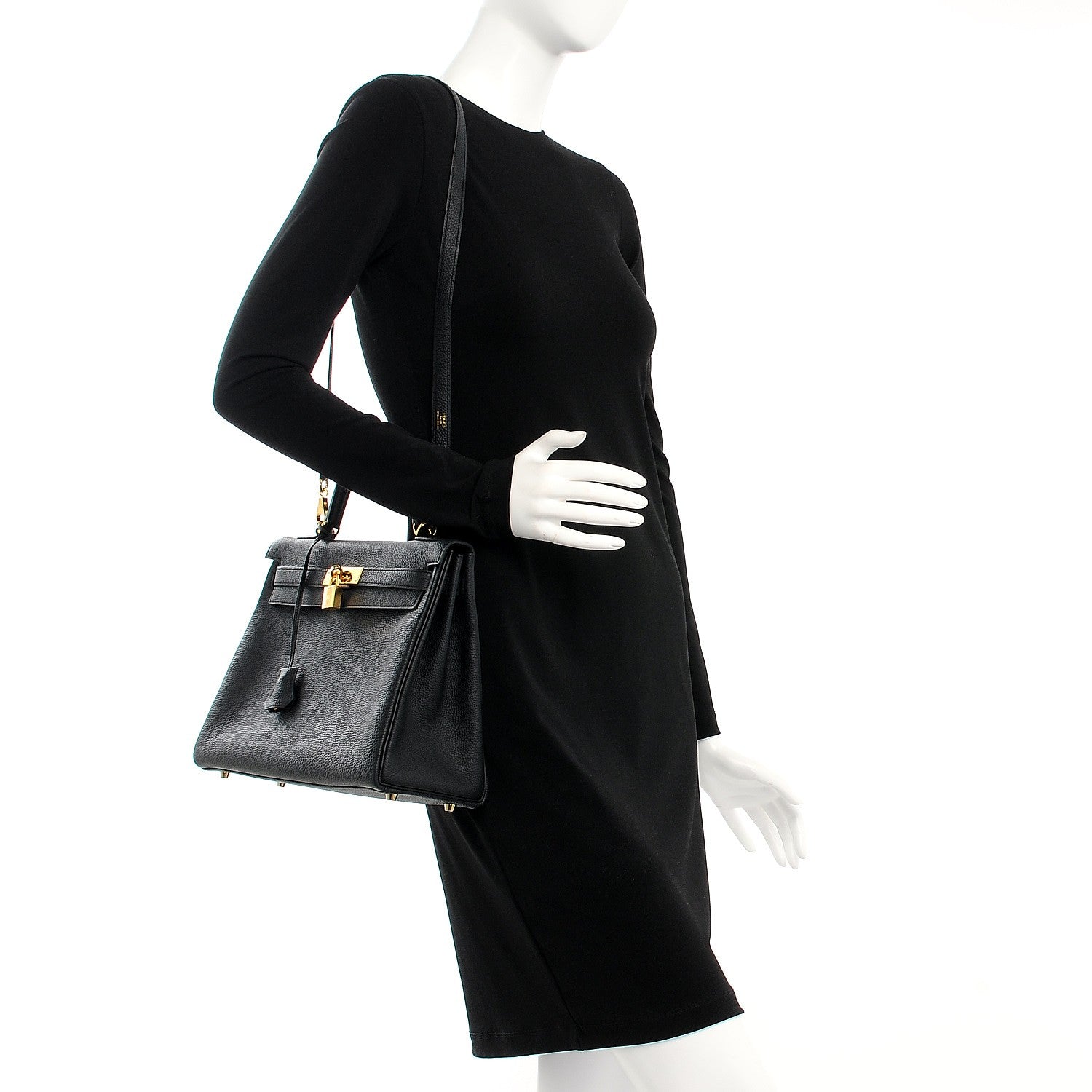 Hermes Togo Kelly Retourne 32 Black 2 of 8