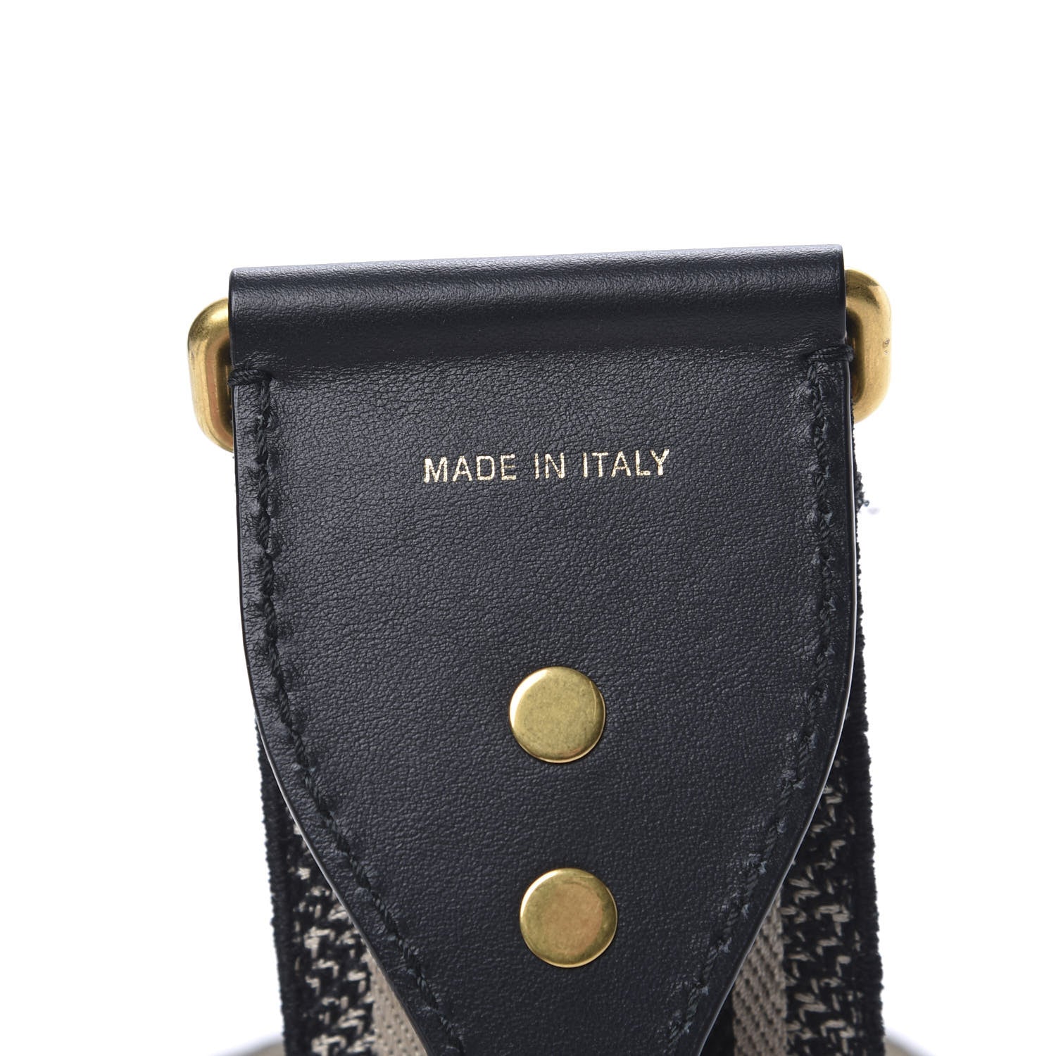 Christian Dior Canvas Embroidered Shoulder Strap Black 4 of 4