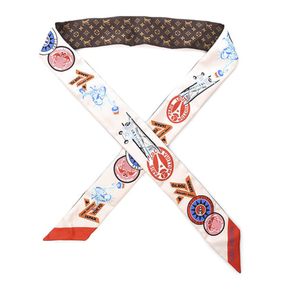 Louis Vuitton Silk Monogram World Tour Stickers BB Bandeau Nude 1 of 2