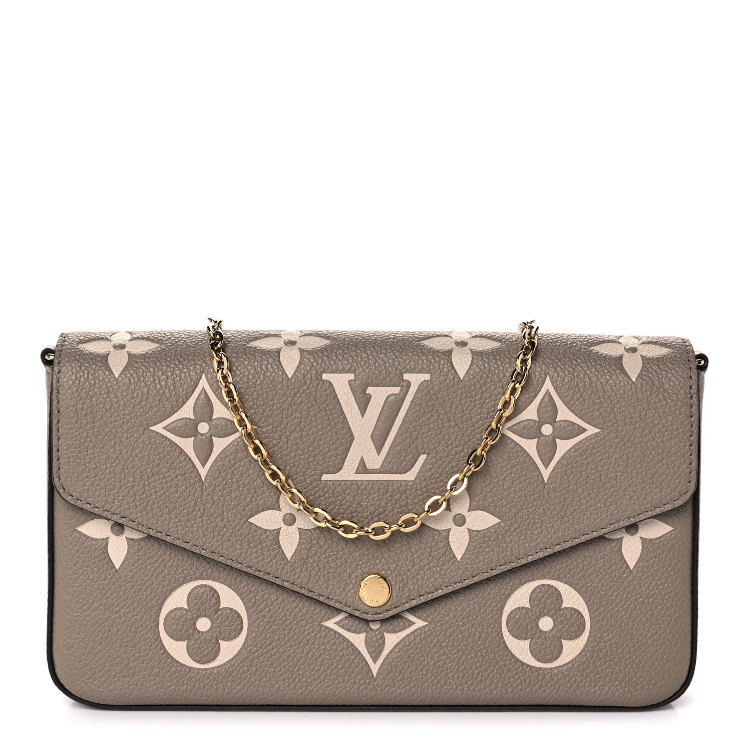 Louis Vuitton Empreinte Monogram Giant Felicie Pochette Tourterelle Creme 1 of 13