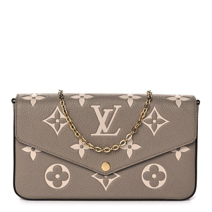 Louis Vuitton Empreinte Monogram Giant Felicie Pochette Tourterelle Creme 1 of 13