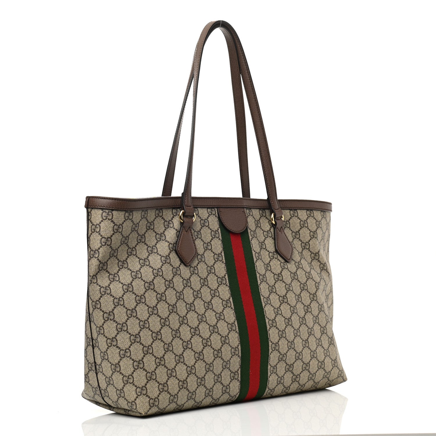 Gucci GG Supreme Monogram Medium Ophidia Shopping Tote Brown 3 of 13