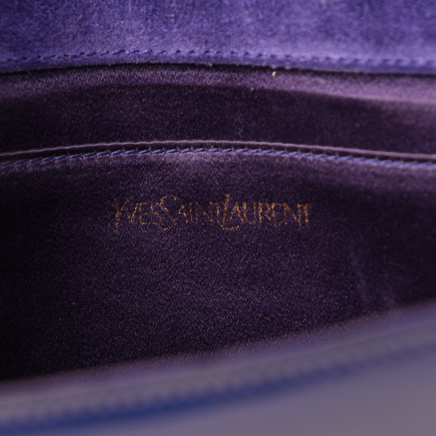 Saint Laurent Patent Calfskin Monogram Large Belle De Jour Clutch Royal Blue 7 of 10