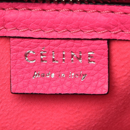 Celine Drummed Calfskin Nano Luggage Fluo Pink 7 of 9