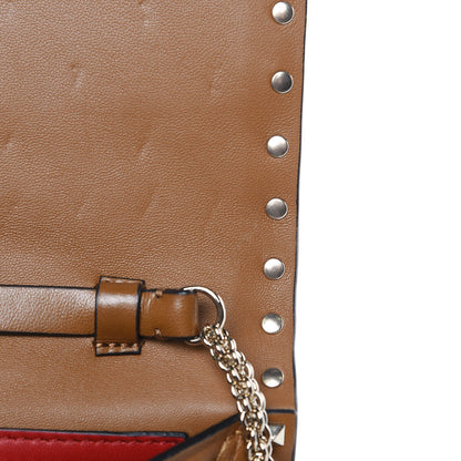 Valentino Garavani Nappa Rockstud Spike Wallet On Chain Bright Cognac 10 of 12