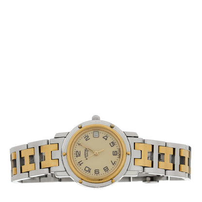 Hermes Stainless Steel 24mm Clipper Quartz Watch Gold 2 of 4