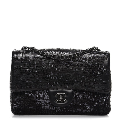 Chanel Sequin Lambskin Medium Moonlight on Water Flap Black 1 of 9