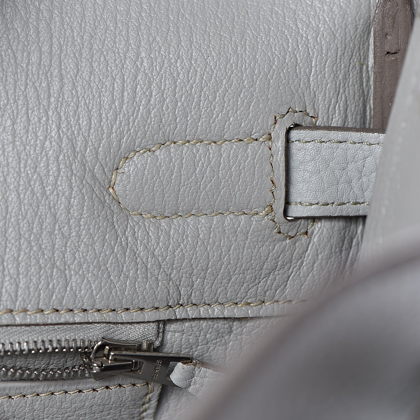 Taurillon Clemence Lizard Club Birkin 35 Gris Perle White Mykonos