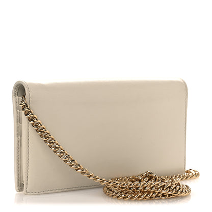 Gucci Boarded Plutone Calfskin Horsebit 1955 Wallet On Chain Mystic White 3 of 14