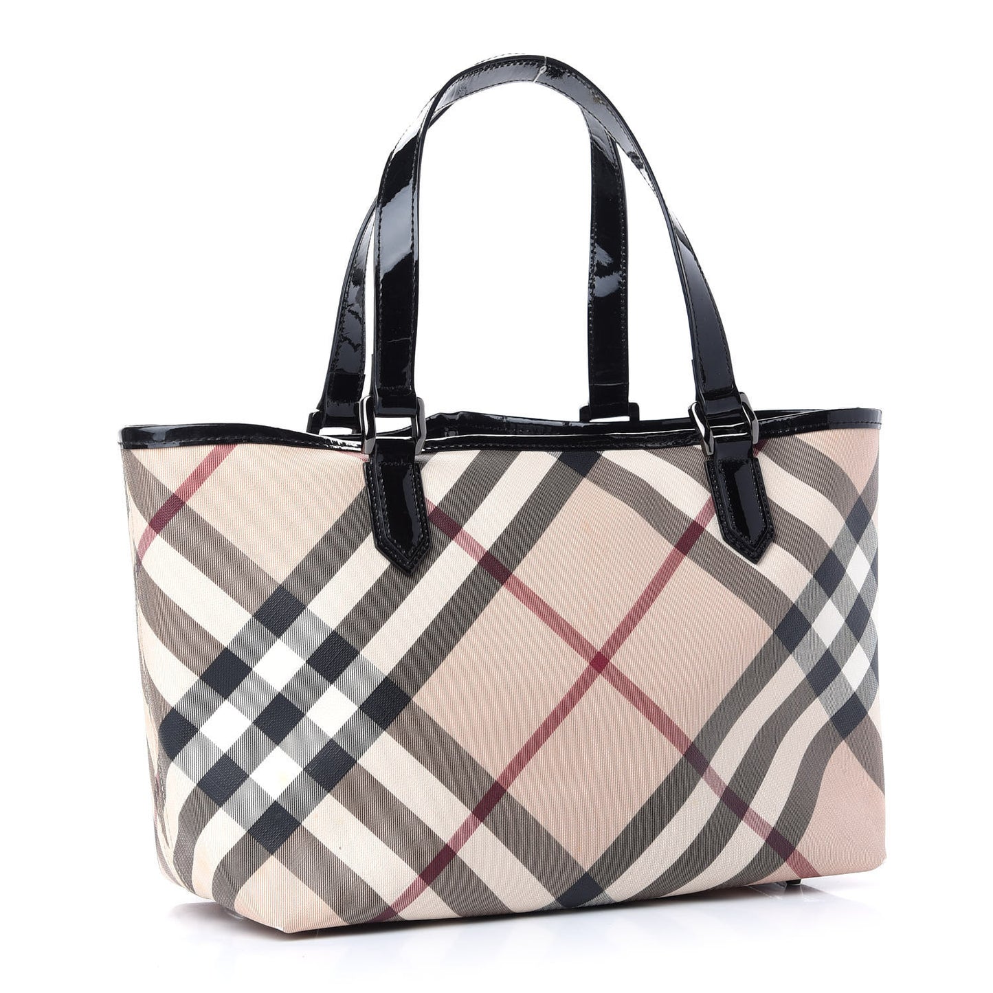 Supernova Check Small Nickie Tote Black