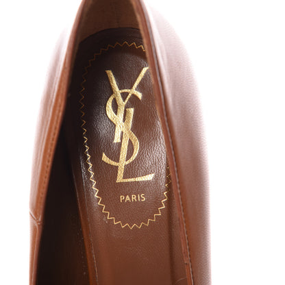 Saint Laurent Calfskin Tribtoo 105 Pumps 36 Brown 9 of 10