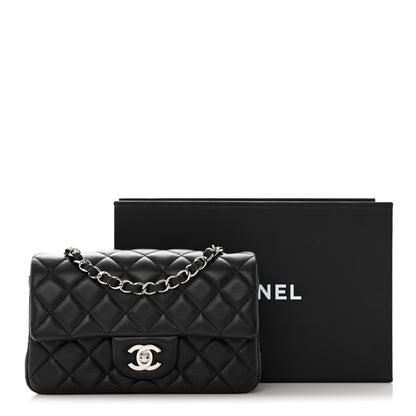 Chanel Lambskin Quilted Mini Rectangular Flap Black 16 of 16