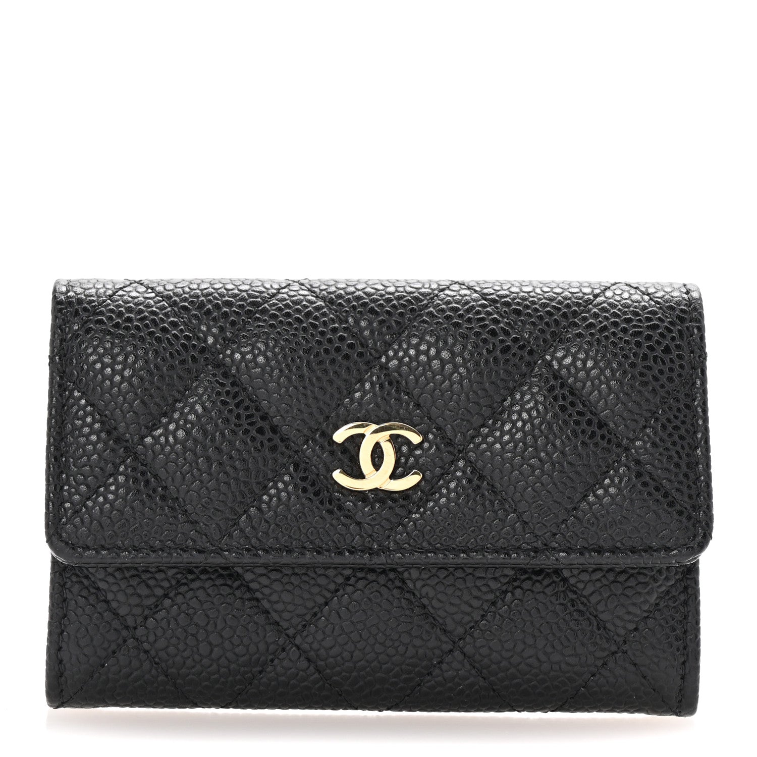 Chanel Caviar Quilted Flap Card Holder Black 1 of 9