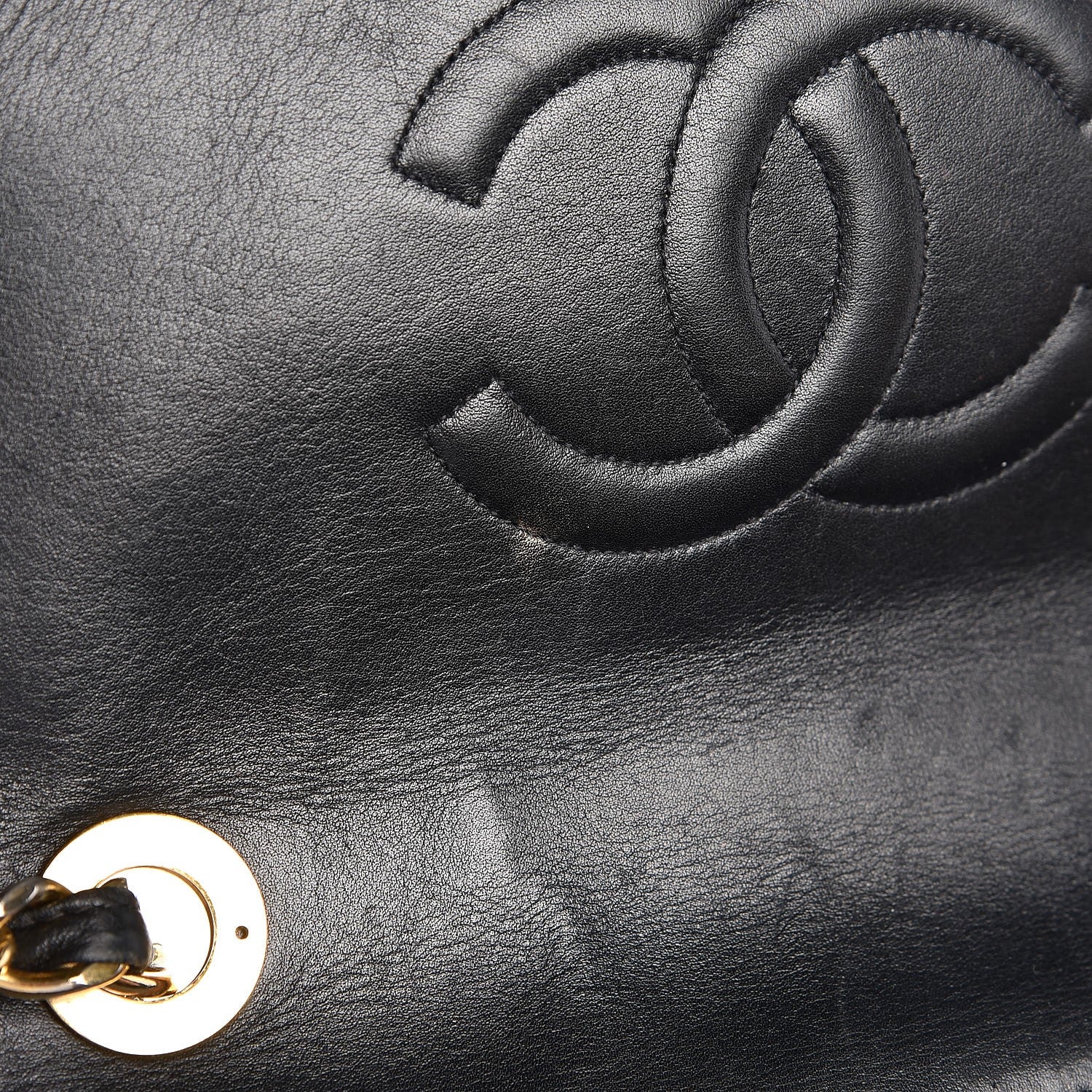 Chanel Lambskin Quilted XL Jumbo Single Flap Black 9 of 20