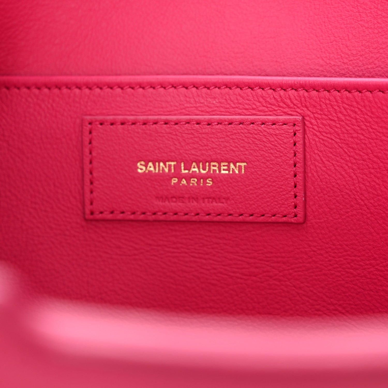 Saint Laurent Calfskin Baby Monogram Cabas Fuchsia 6 of 12