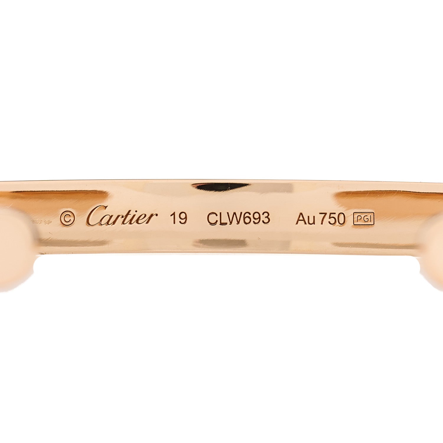 Cartier 18K Pink Gold LOVE Cuff Bracelet 19 3 of 3
