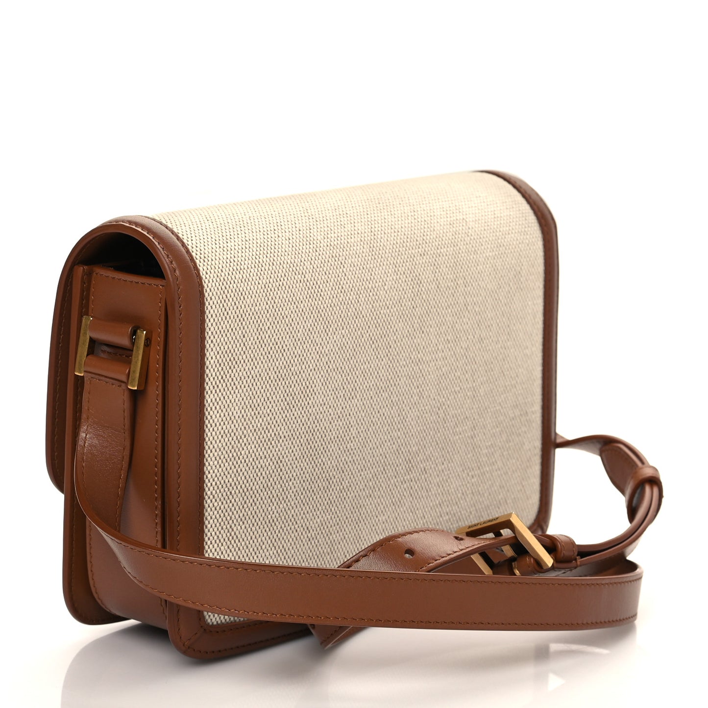 Canvas Monogram Medium Solferino Satchel Beige Cognac