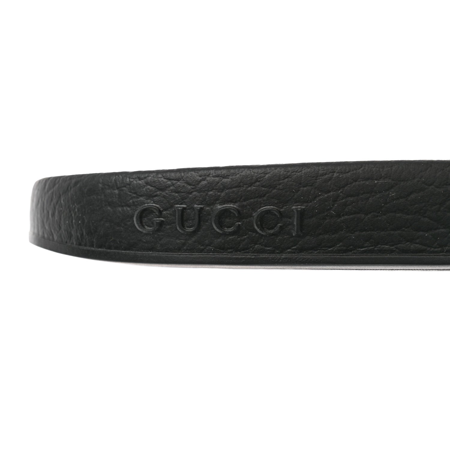 Gucci Nappa Miro Soft Calfskin Womens Interlocking G Slide Sandals 38 Black White 7 of 8