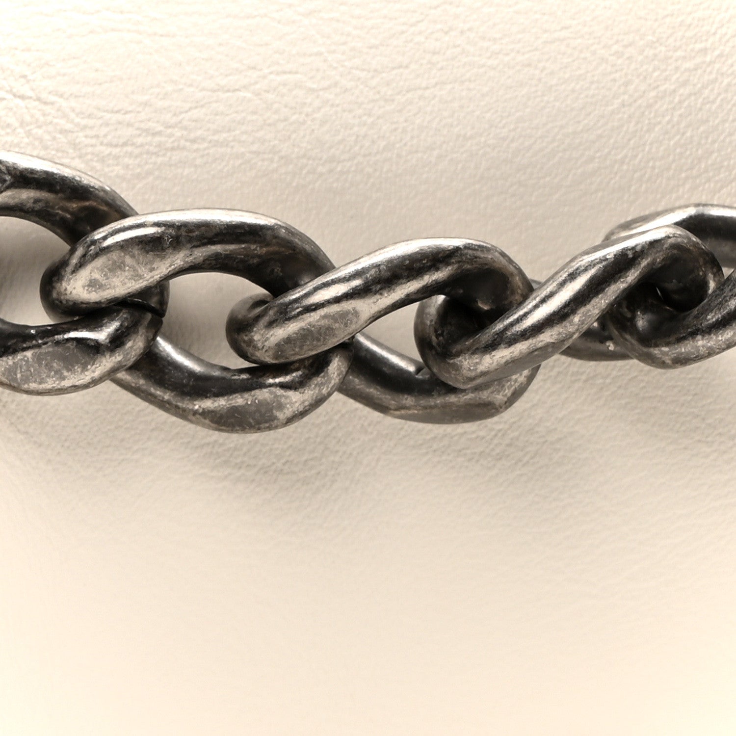 Chanel Calfskin Chain 20s Signature Hobo White 8 of 10