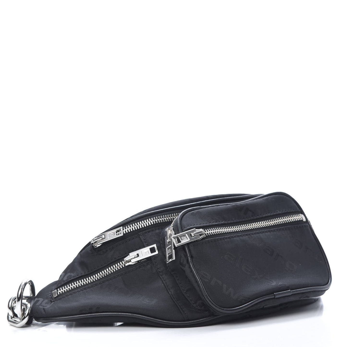 Nylon Logo Printed Attica Belt Bag Black